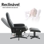 Poltrona Reclinável Com Massagem, Aquecimento e Suporte Para Pés Preto - IWM002PT - 5