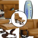 Poltrona Reclinável Com Massagem, Aquecimento e Suporte Para Pés Caramelo - IWM001CM - 6