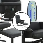 Poltrona Reclinável Com Massagem, Aquecimento e Suporte Para Pés Preto - IWM002PT - 6