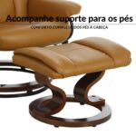 Poltrona Reclinável Com Massagem, Aquecimento e Suporte Para Pés Caramelo - IWM001CM - 7