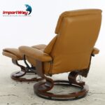 Poltrona Reclinável Com Massagem, Aquecimento e Suporte Para Pés Caramelo - IWM001CM - 8