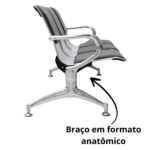 Banco Longarina Assento Acolchoados 4 lugares - IWBLA4001 - 8