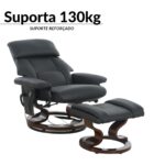 Poltrona Reclinável Com Massagem, Aquecimento e Suporte Para Pés Preto - IWM001PT - 9