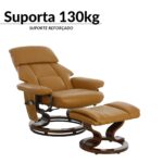 Poltrona Reclinável Com Massagem, Aquecimento e Suporte Para Pés Caramelo - IWM001CM - 9