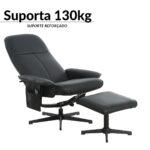 Poltrona Reclinável Com Massagem, Aquecimento e Suporte Para Pés Preto - IWM002PT - 9