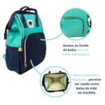 Bolsa Mochila Maternidade Azul - IWMMAZ - 3
