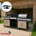 Churrasqueira A Gás Com 4 Queimadores Com Torneira E Bancada Modular - IWCG010 - 10