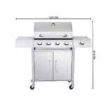 Churrasqueira a Gás 4 Queimadores Kit Com Forno De Pizza, Chapa E Defumador - IWCG008 - 2