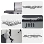 Churrasqueira 2 Em 1 Gás E Carvão Kit Com Chapa E Defumador - IWCG012 - 5