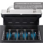 Churrasqueira A Gás Com 4 Queimadores Com Torneira E Bancada Modular - IWCG010 - 6