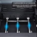 Churrasqueira 2 Em 1 Gás E Carvão Kit Com Chapa E Defumador - IWCG012 - 6