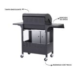 Churrasqueira a Gás 4 Queimadores Kit Com Chapa E Defumador - IWCG007 - 7