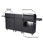 Churrasqueira A Gás Com 4 Queimadores Com Torneira E Bancada Modular - IWCG010 - 7