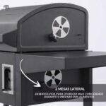 Churrasqueira A Carvão Gigante Com 2 Mesas Laterais - IWCG015 - 8
