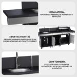 Churrasqueira A Gás Com 4 Queimadores Com Torneira E Bancada Modular - IWCG010 - 9