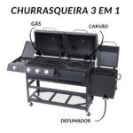 Churrasqueira 3 Em 1 Gás, Carvão E Defumador - IWCG013 - 9