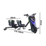 Drift Elétrico Dois Assentos 250W Preto - BW388PT - 2