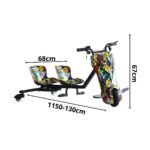 Drift Elétrico Dois Assentos 350W Colorido - BW390C - 2