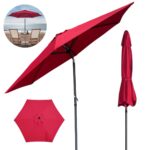 Ombrelone Base Central Articulado 2,70m Vermelho - IWOBCA270BO - 1