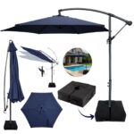 Ombrelone Lateral 3,00M Azul Com Base - IWCJ006AZ - 1