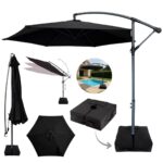 Ombrelone Lateral 3,00M Preto Com Base - IWCJ006PT - 1