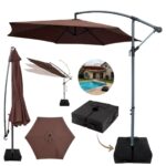 Ombrelone Lateral 3,00M TerraCota Com Base - IWCJ006TE - 1