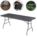 Mesa Camping Dobrável Vira Maleta 1,80.X 0,73M Preto - IWCAM008PT - 1