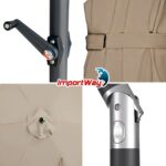 Ombrelone Base Central Articulado 2,70m Bege - IWOBCA270BGE - 10