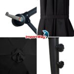 Ombrelone Lateral 3,00M Preto Com Base - IWCJ006PT - 10