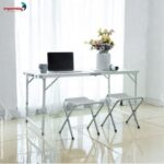 Mesa Camping Dobrável Vira Maleta 120X60CM Com Altura Regulável - IWCAM010 - 10