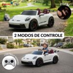 Mini Carro Elétrico 24V Licenciado Porsche 911 GT3 Branco - BW423BR - 10