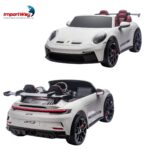 Mini Carro Elétrico 24V Licenciado Porsche 911 GT3 Branco - BW423BR - 11