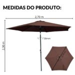 Ombrelone Base Central Articulado 2,70m TerraCota - IWOBCA270TE - 2