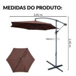 Ombrelone Lateral 3,00M TerraCota - IWOBL300TE - 2