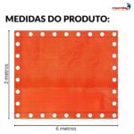 Lona Plástica De Polietileno 70G/M2 Laranja 6x3M - IWLP63LR - 2