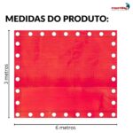 Lona Plástica De Polietileno 70G/M2 Vermelho 6x3M - IWLP63VM - 2