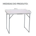 Mesa Camping Dobrável Vira Maleta 80 x 60 cm - IWCAM009 - 2