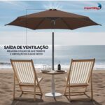 Ombrelone Base Central Articulado 2,70m TerraCota - IWOBCA270TE - 3