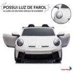 Mini Carro Elétrico 24V Licenciado Porsche 911 GT3 Branco - BW423BR - 3