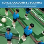 Mesa Pebolim Preta e Azul 118 X 61 X 79 CM - IWJ008AZ - 3