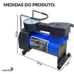 Mini Compressor De Ar Automotivo 150PSI 35L/MIN Azul - IWMCA004AZ - 3
