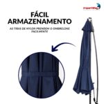 Ombrelone Lateral 3,00M Azul Com Base - IWCJ006AZ - 4