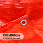 Lona Plástica De Polietileno 70G/M2 Laranja 2x2M - IWLP22LR - 4