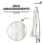 Ombrelone Lateral 3,00M Branco Com Base - IWCJ006BR - 4