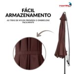 Ombrelone Lateral 3,00M TerraCota Com Base - IWCJ006TE - 4