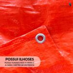 Lona Plástica De Polietileno 70G/M2 Laranja 6x4M - IWLP64LR - 4