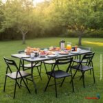 Mesa Camping Dobrável Vira Maleta 1,80.X 0,73M Madeira - IWCAM008MD - 4