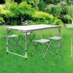 Mesa Camping Dobrável Vira Maleta 120X60CM Com Altura Regulável - IWCAM010 - 4