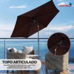 Ombrelone Base Central Articulado 2,70m TerraCota - IWOBCA270TE - 5