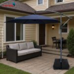 Ombrelone Lateral 3,00M Azul Com Base - IWCJ006AZ - 5